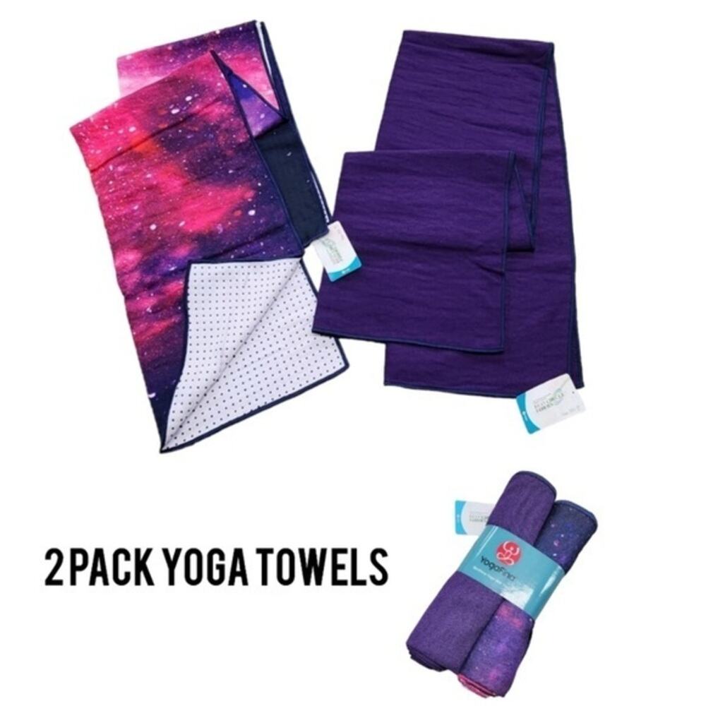 NWT! Yogafina Non-slip 2 pack Yoga Towel-Mat